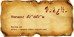 Venesz Ádám névjegykártya